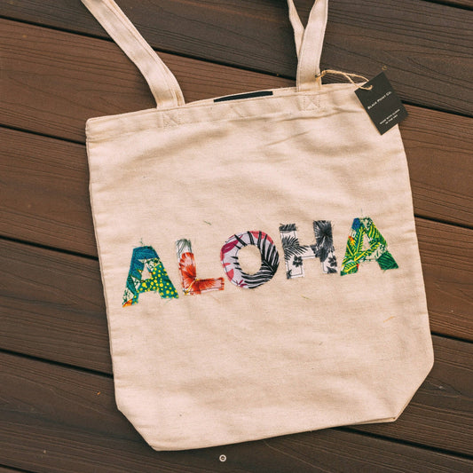 Canvas Tote Bag (ALOHA) - Black Point Company